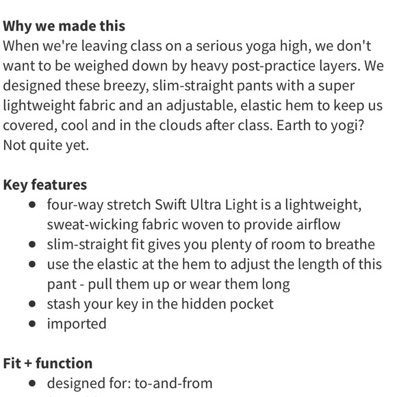 Lululemon Black & White Jogger Pants Sz 6 - Picture 15 of 15